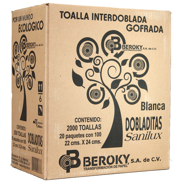Caja toalla inter. Sanilux 20 pzs