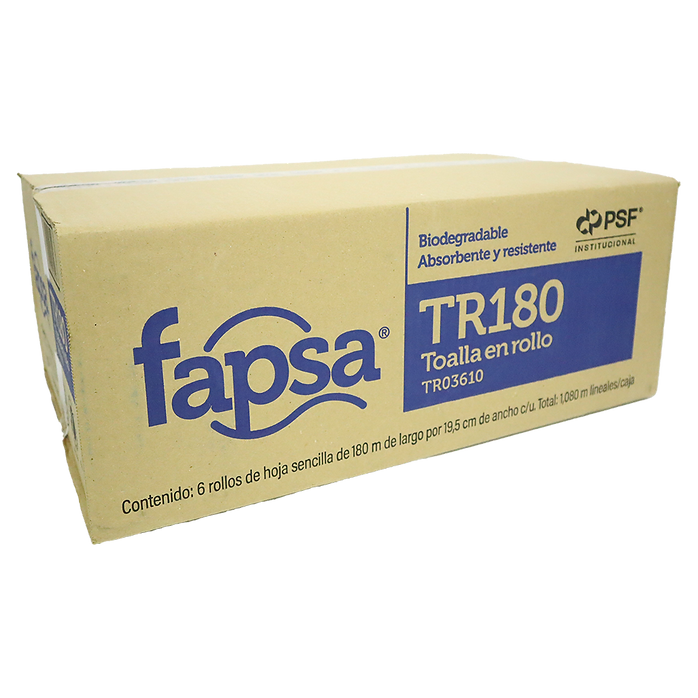 Caja toalla rollo Fapsa 180 mts.