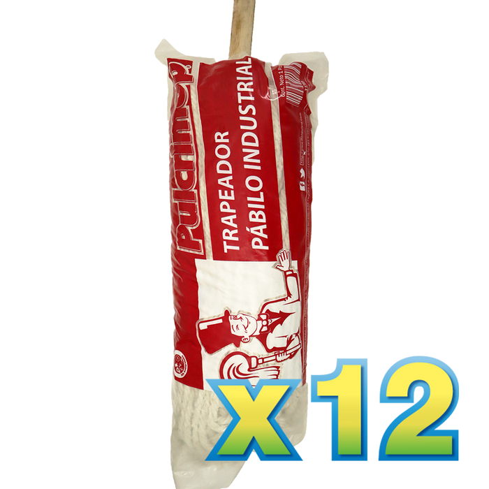 Docena trapeador pabilo industrial. (promo)