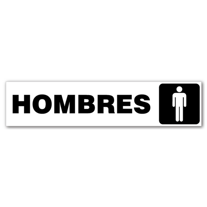 Letrero baño hombres econo.