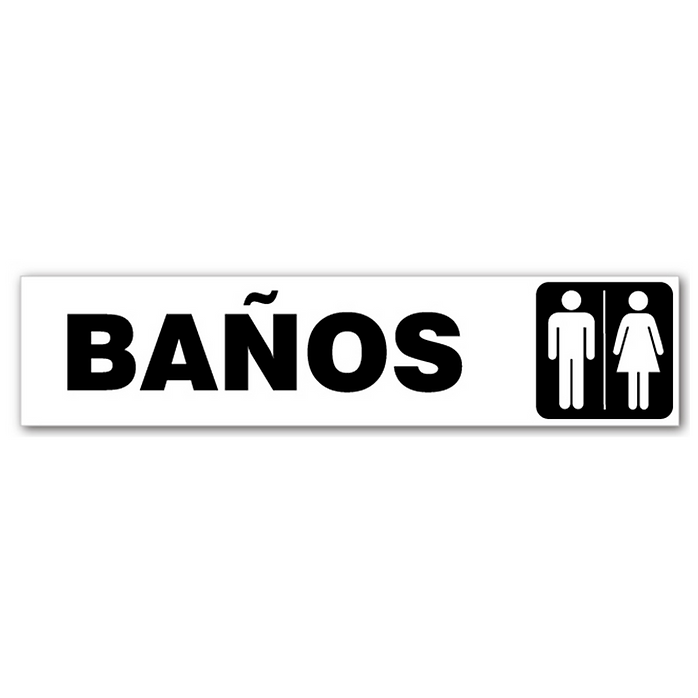 Letrero baño mixto econo.