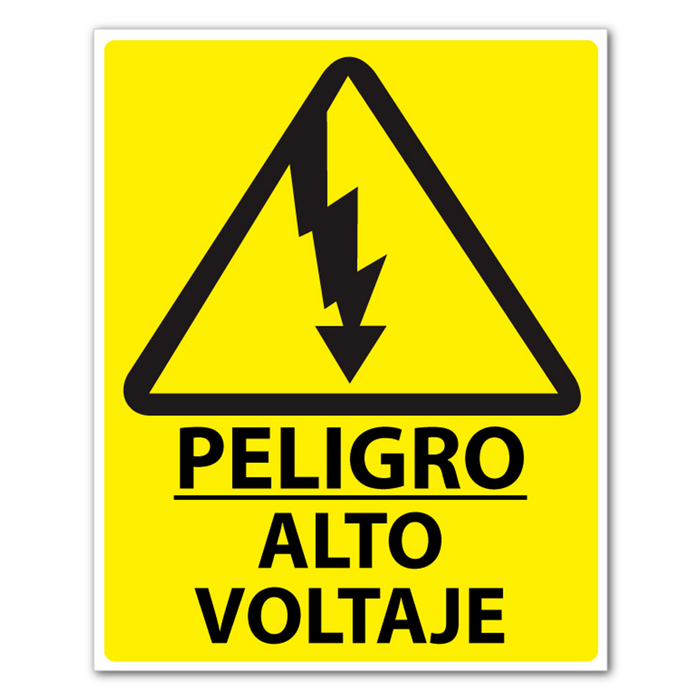 Letrero peligro alto voltaje econo.