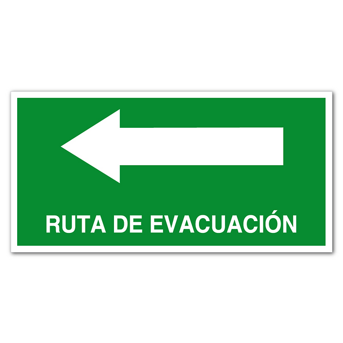 Letrero ruta de evacuación econo.