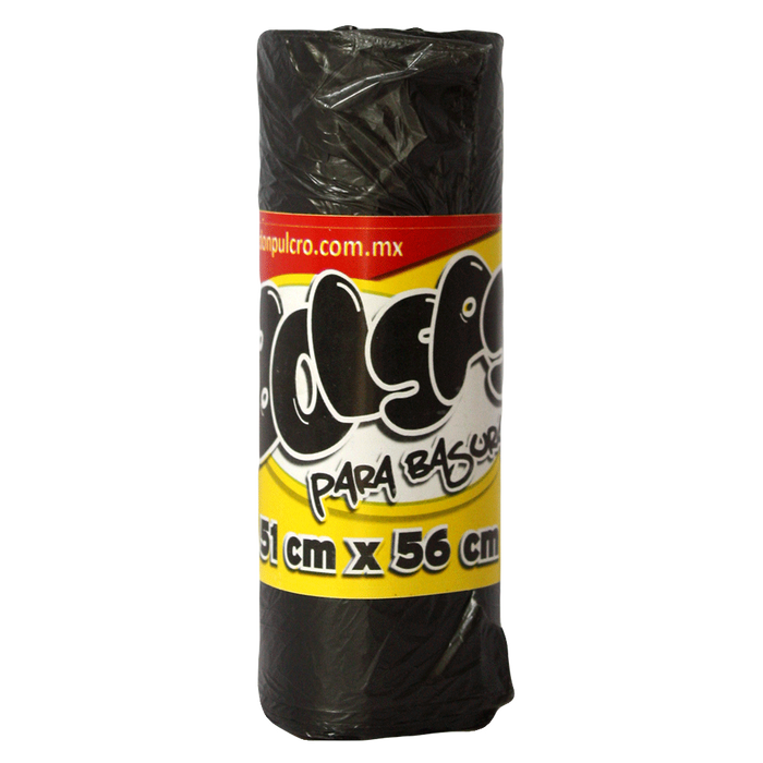 Bolsa negra 50 pzas. 51x56 cm.