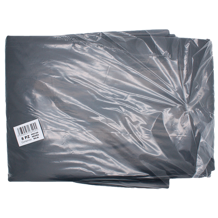 Bolsa negra 90x120 cm 8 pzas.