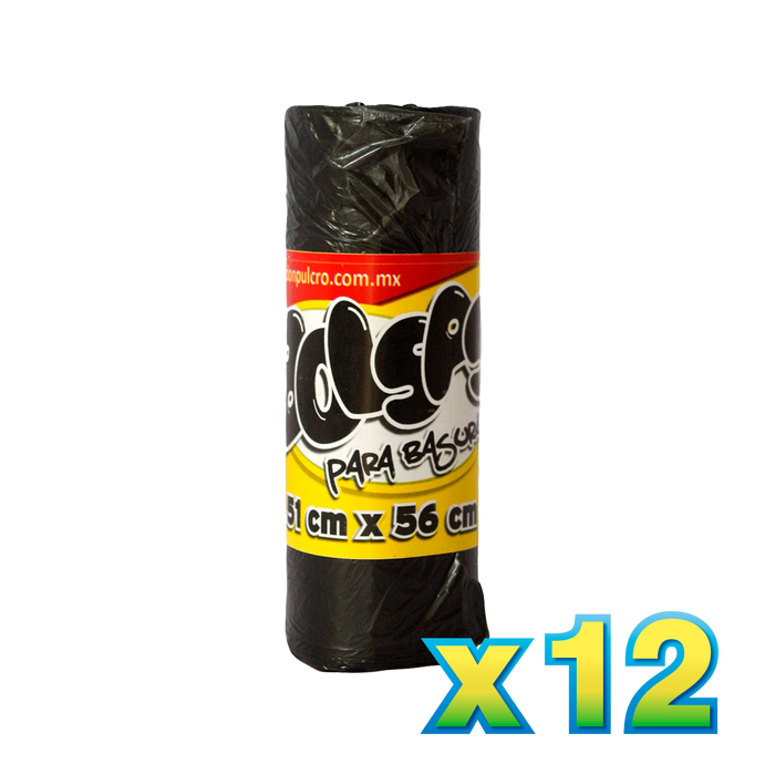 Bolsa negra 50 pzas. 51x56 cm. (promo)