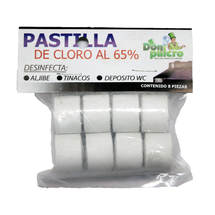 Pastilla clorada paq. 8 pzas.