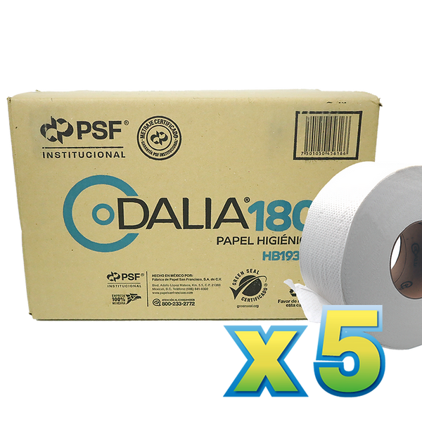 5 Cajas papel hig. Dalia 180 mts. (promo)