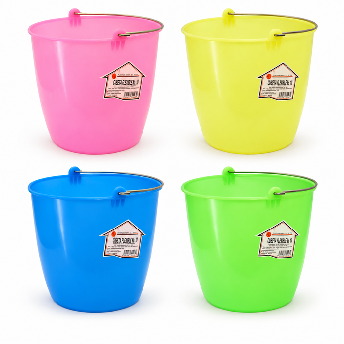 Cubeta flexible #10 (8 Lts.) varios colores