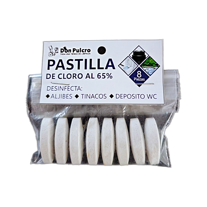 Pastilla clorada paq. 8 pzas.